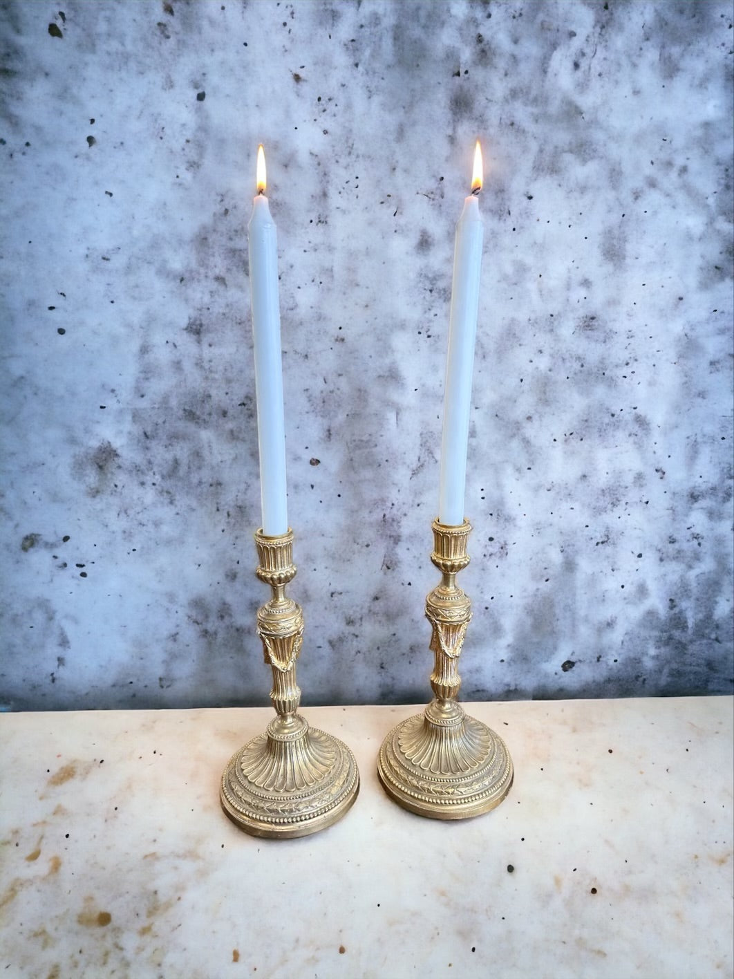 Ormolu Candle Sticks Set of 2 Ammons
