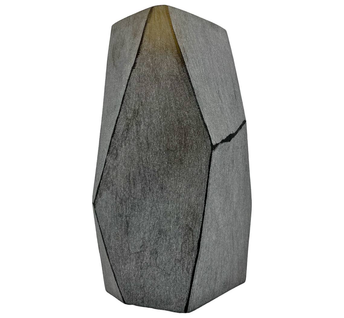 Decorative Handmade Glass Modern Vase in Grey: Large (13 in height) *