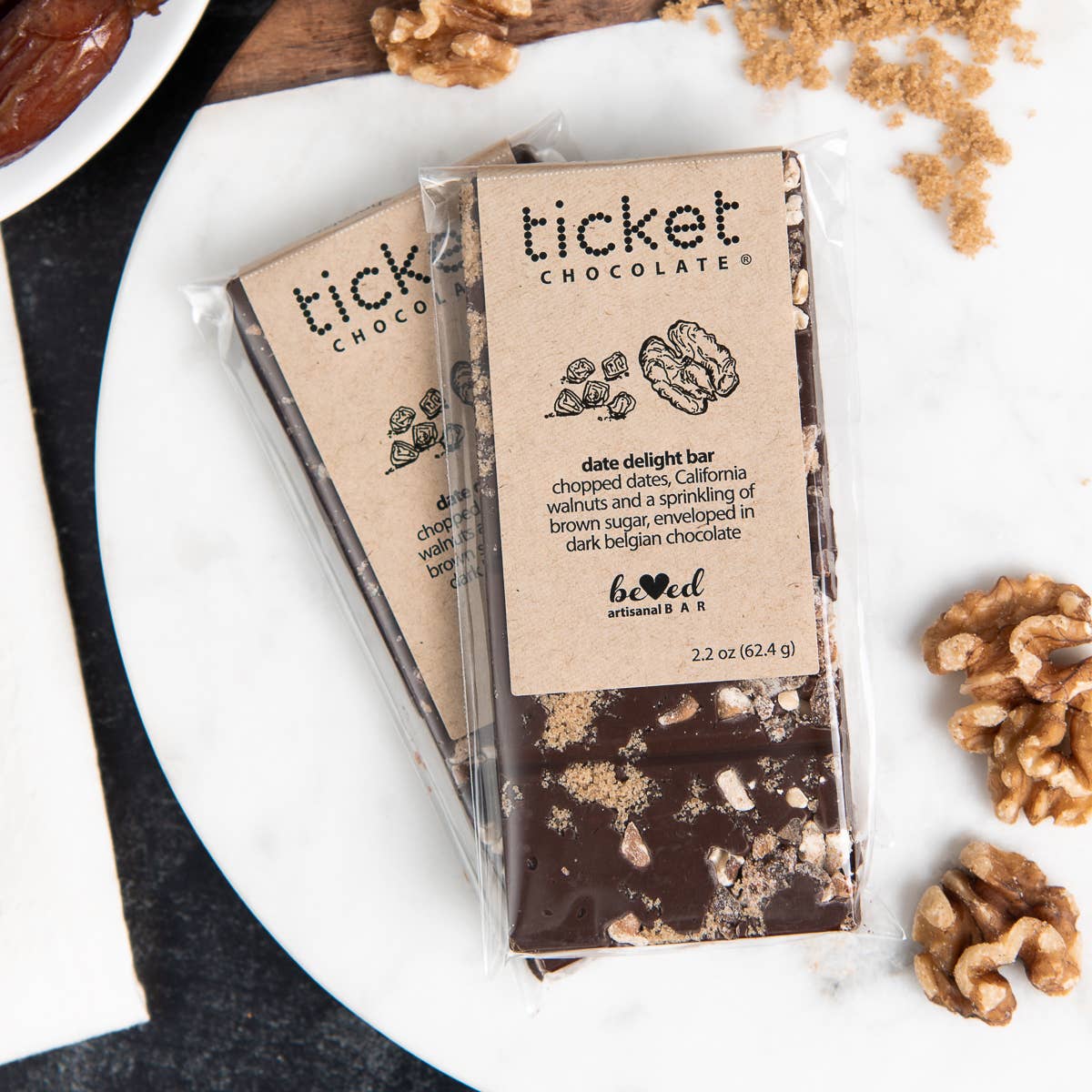 Artisan Chocolate Bars - Beloved Bars - Chocolate Bar Gifts: Waffle Pecan (milk)