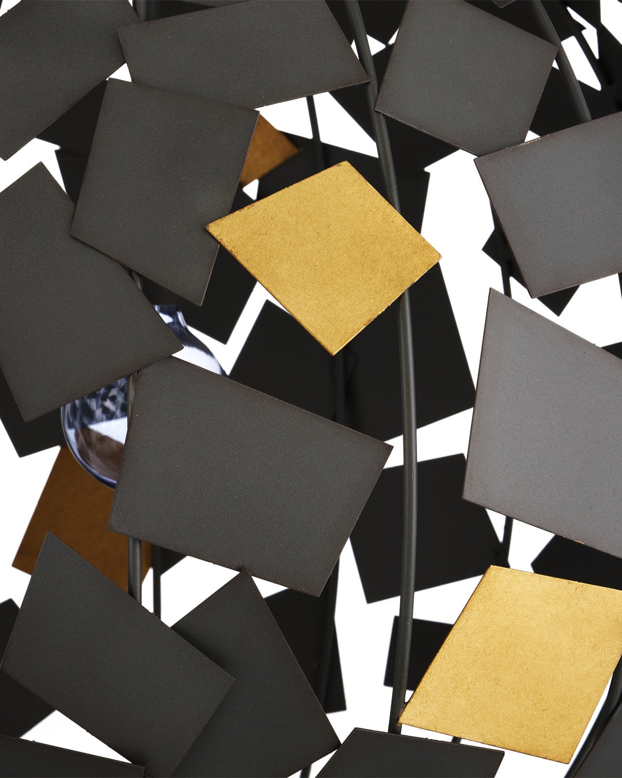 Moon Night Gray & Gold Orb Chandelier by Currey & Co. *