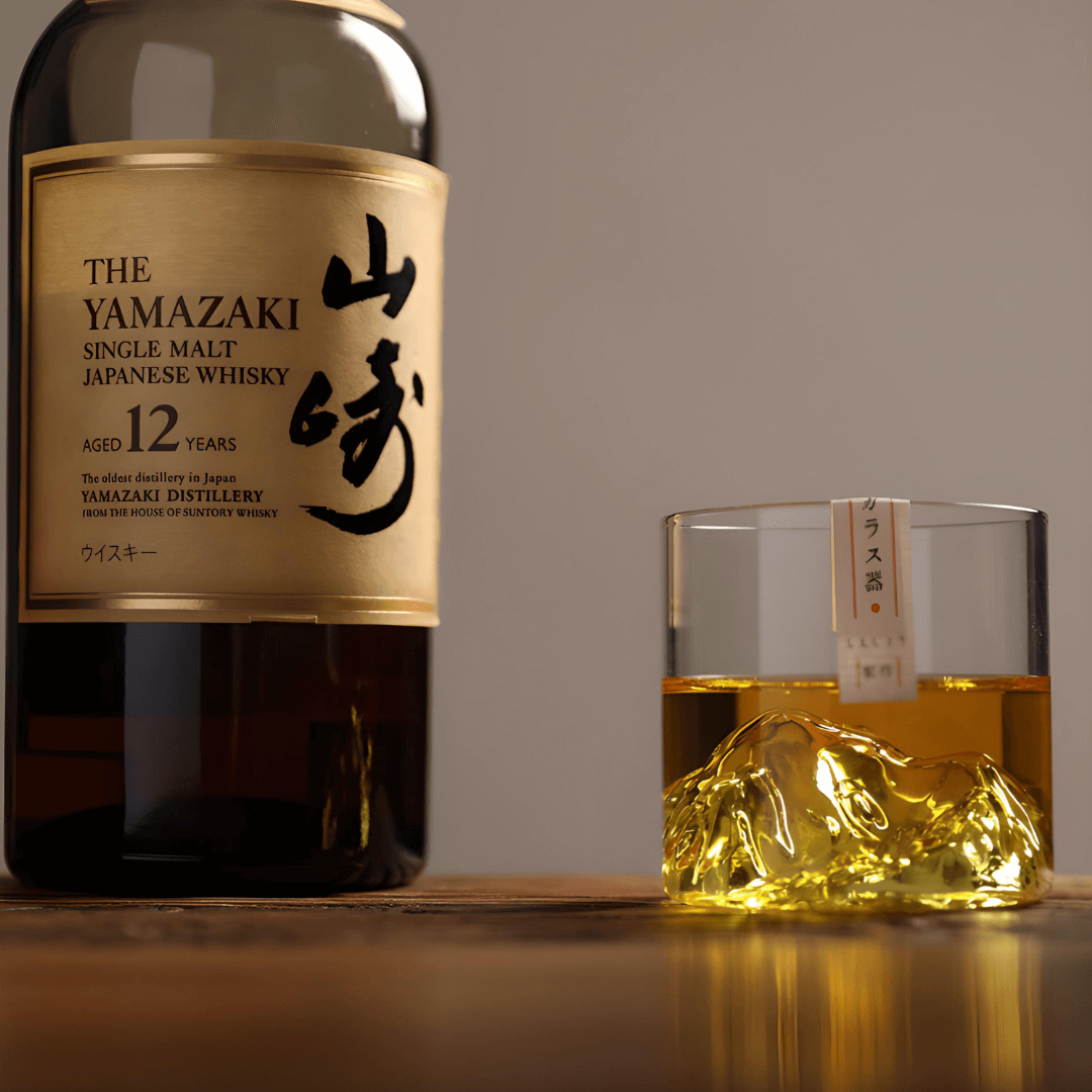 Mount Fuji Japanese Crystal Whisky Glass