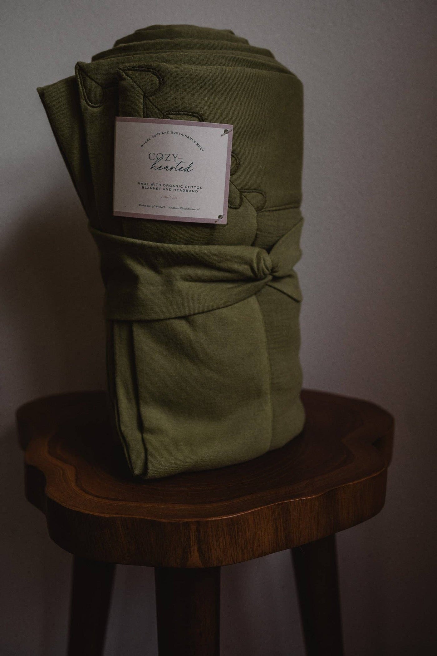 The Cozy: Organic Cotton Blanket: Green