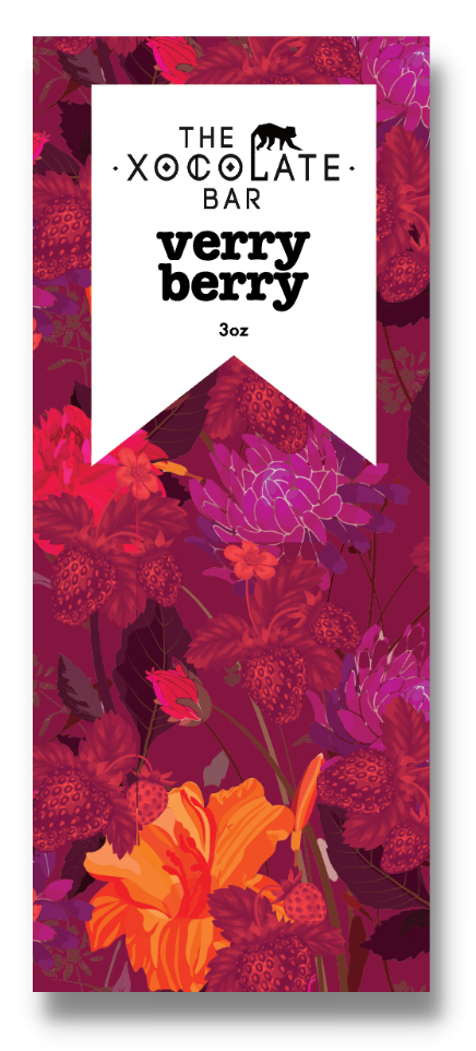 Very Berry Bar - Organic fair trade vegan dark chocolate