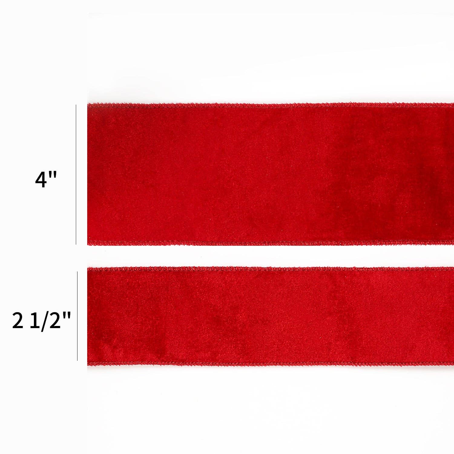 4" Reversible Velvet/Lurex Wired Ribbon | Red/Gold | Ammons Home Decor