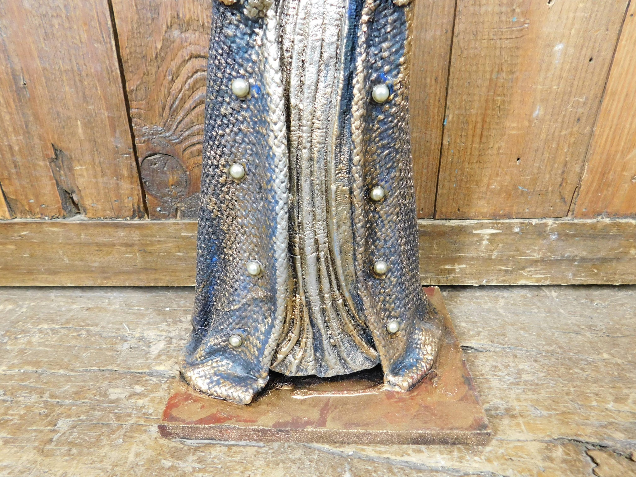 Our Lady of Guadalupe Sculpture-Madonna-Religious-Silver