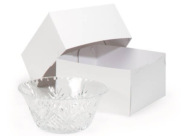 Recycled White Gift Boxes: White / 100 Pack / 6x6x6"