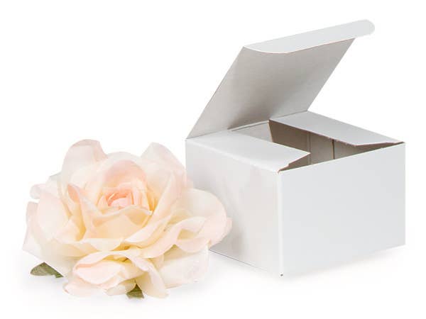 Recycled White Gift Boxes: White / 100 Pack / 6x6x6"