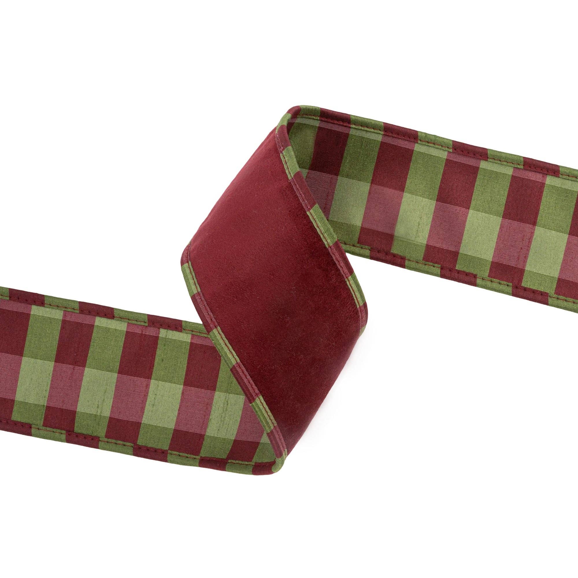 Wired Ultrasuede Velvet with Aspen Check Piping, 10yd Roll