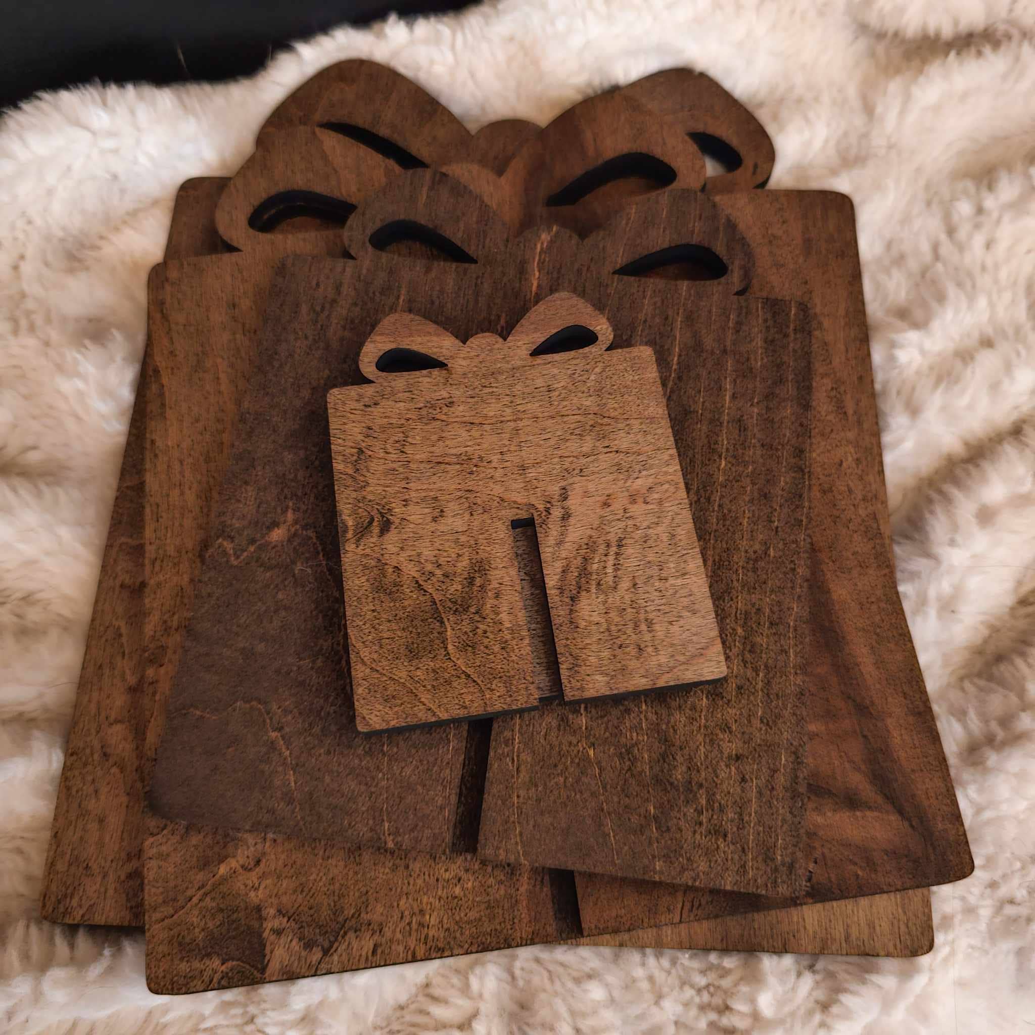 3D Gift Christmas Decor Table Filler Holiday Decor *