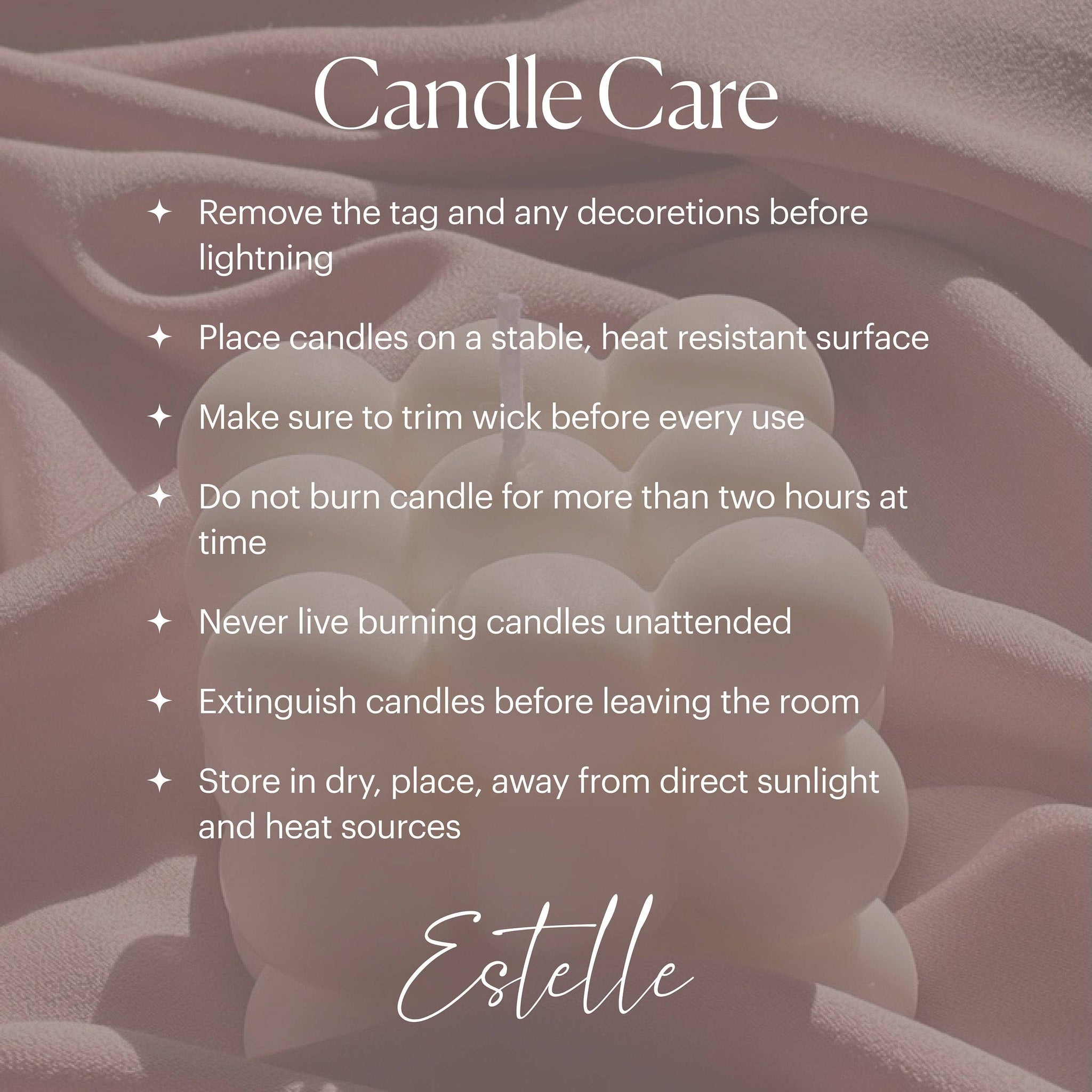Geometric Pillar Candle: Cream / Vanilla&Cashmere *