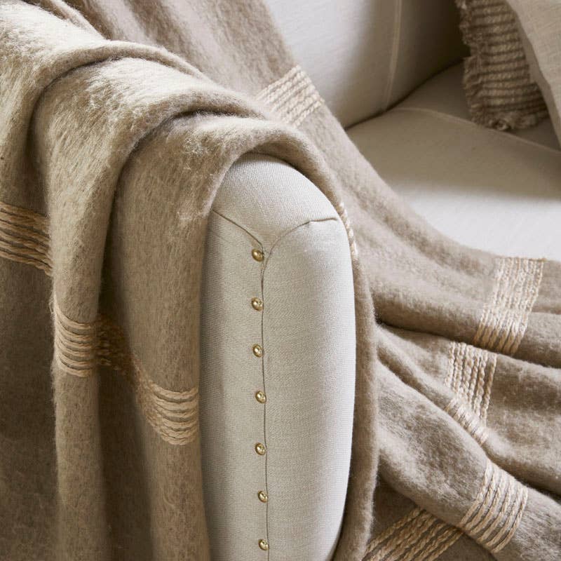 Soho Faux Mohair Throw Blanket I 50"x 70" I Chocolate: Chocolate Pecan *