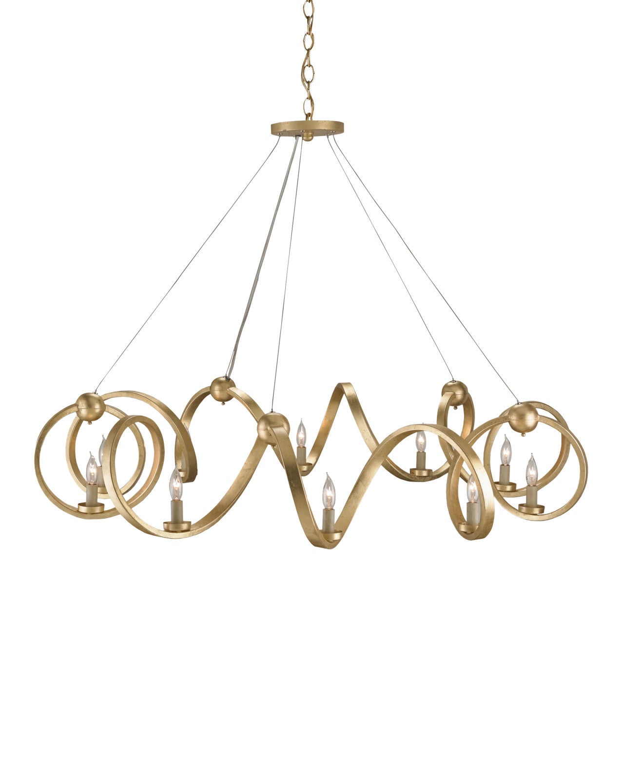 Ringmaster Gold Chandelier by Currey & Co.
