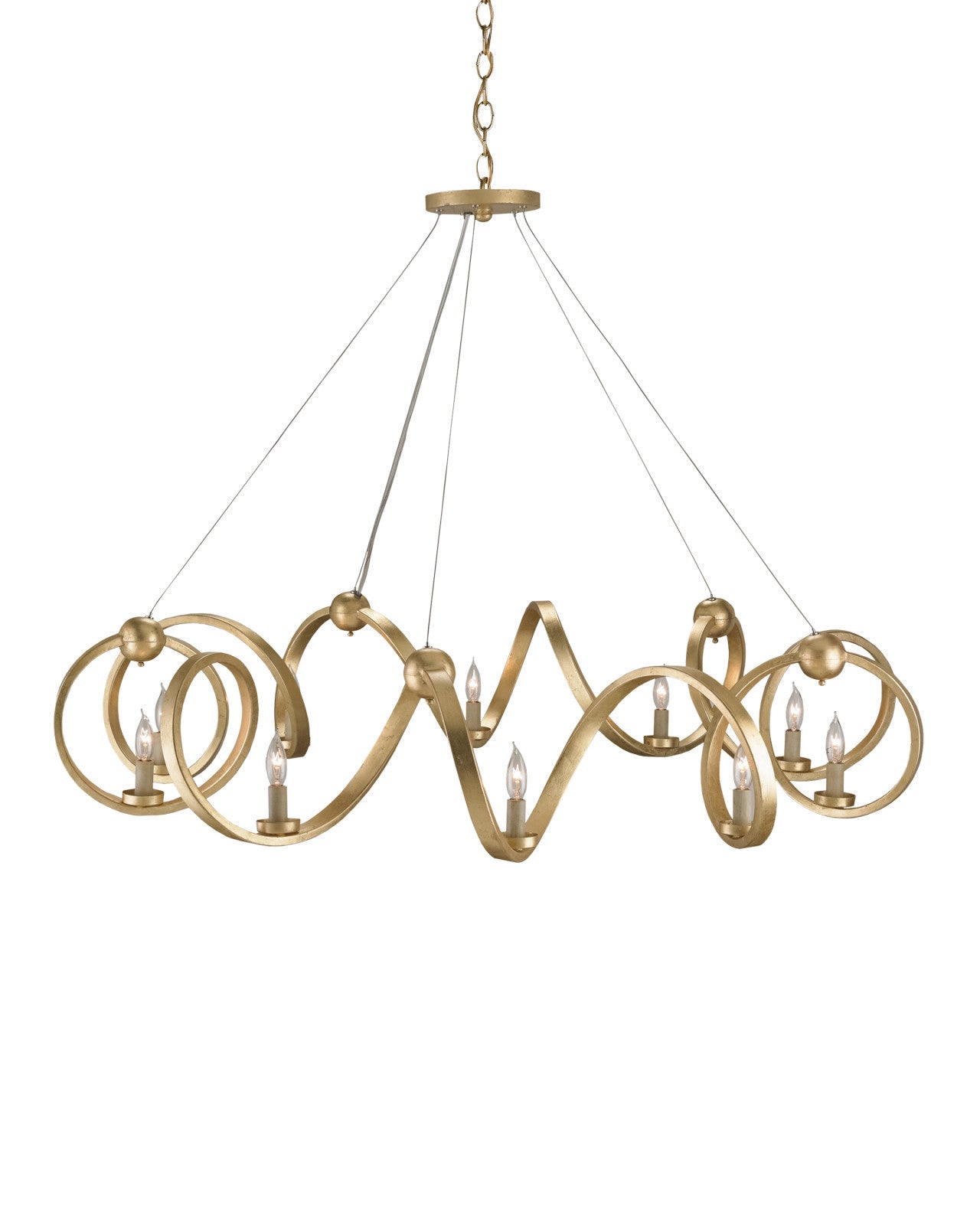 Ringmaster Gold Chandelier by Currey & Co. *