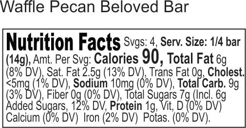 Artisan Chocolate Bars - Beloved Bars - Chocolate Bar Gifts: Waffle Pecan (milk)