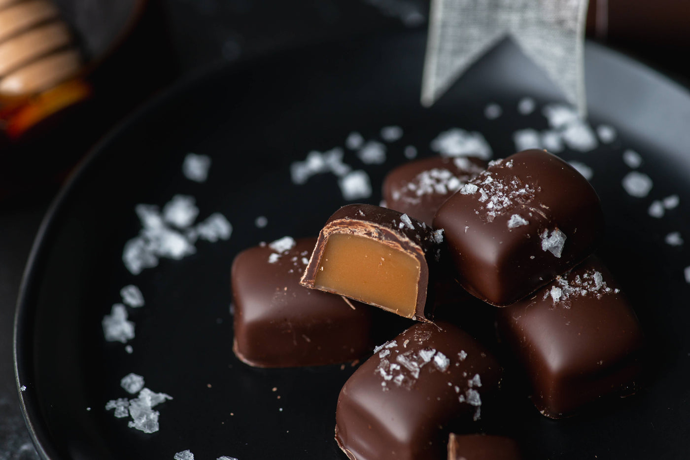 Honey Caramels dipped in 70% Dark Chocolate