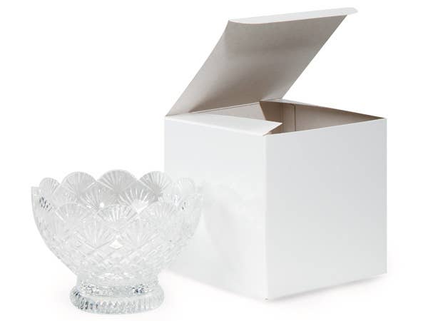 Recycled White Gift Boxes: White / 100 Pack / 6x6x6"