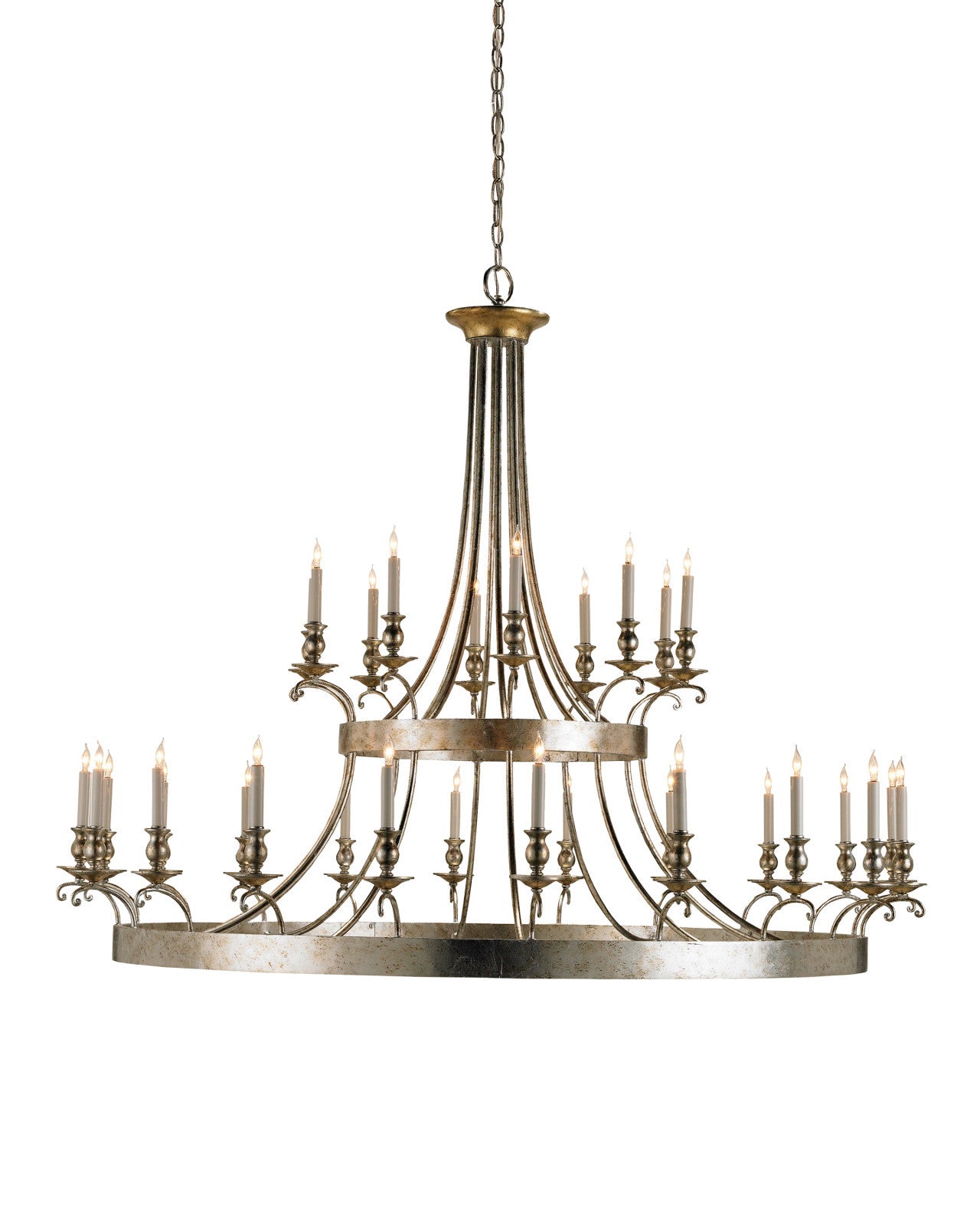 Lodestar Silver Chandelier by Currey & Co.