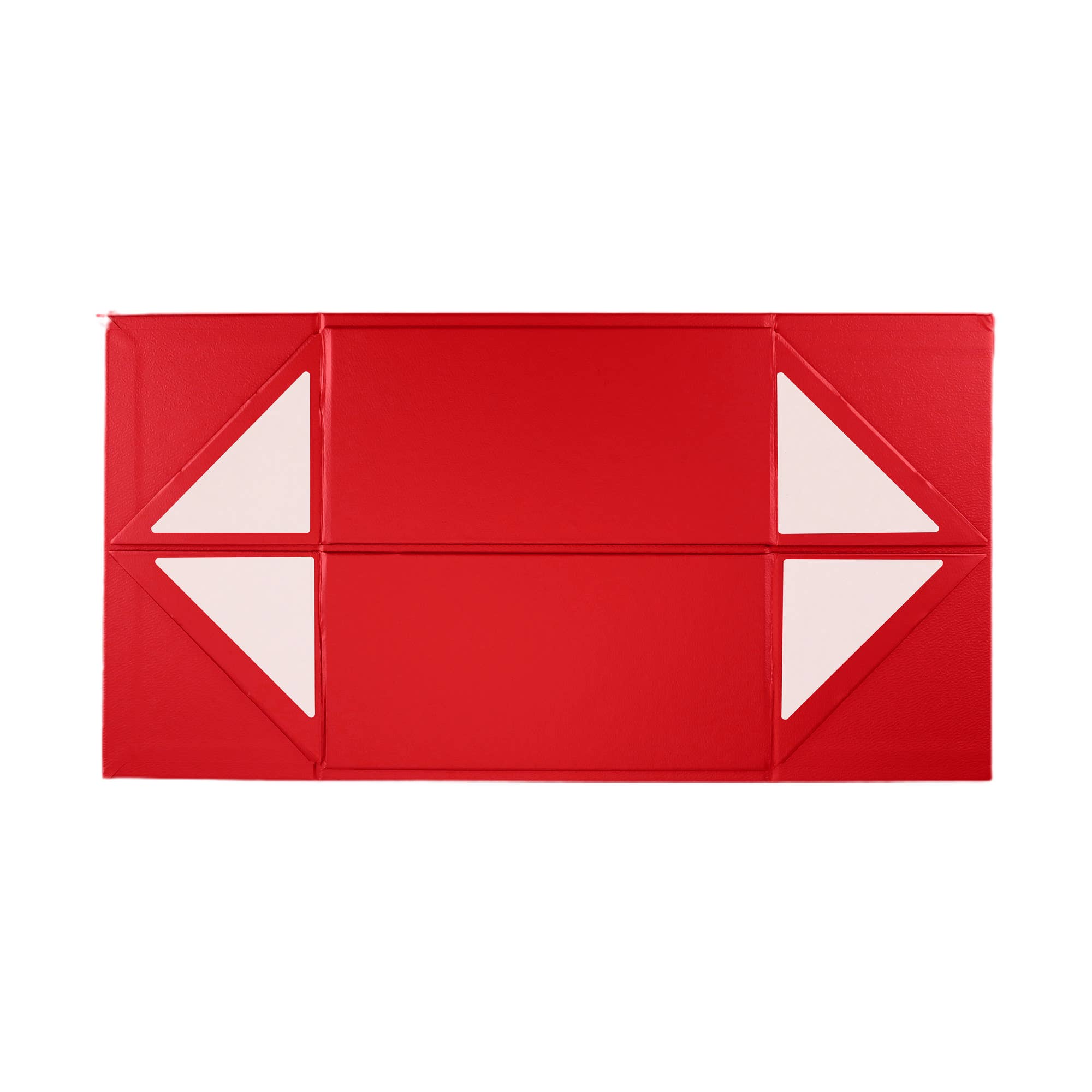 8" x 8" x 4" Collapsible Gift Box w/ Magnetic Square Flap Lid | Red