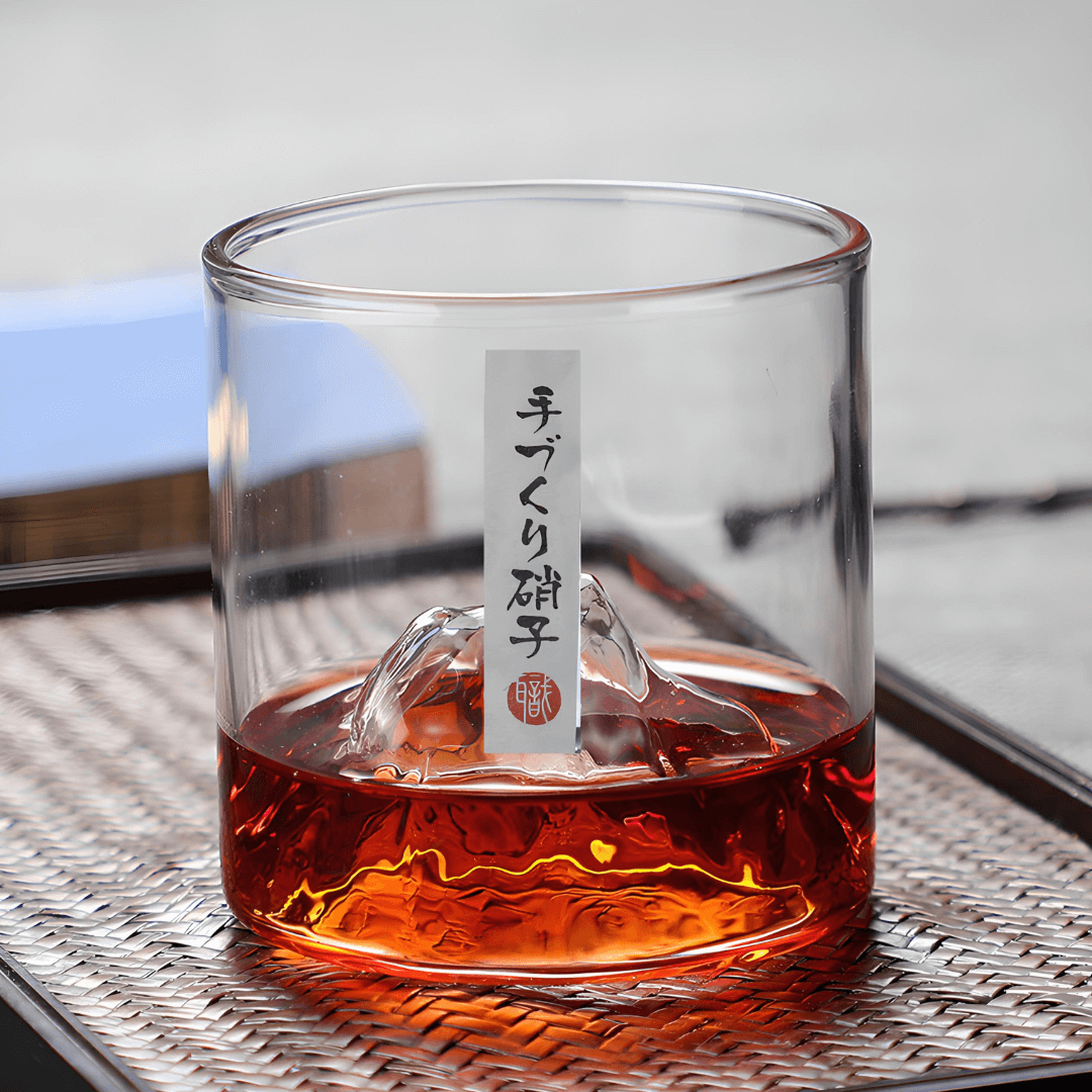 Mount Fuji Japanese Crystal Whisky Glass