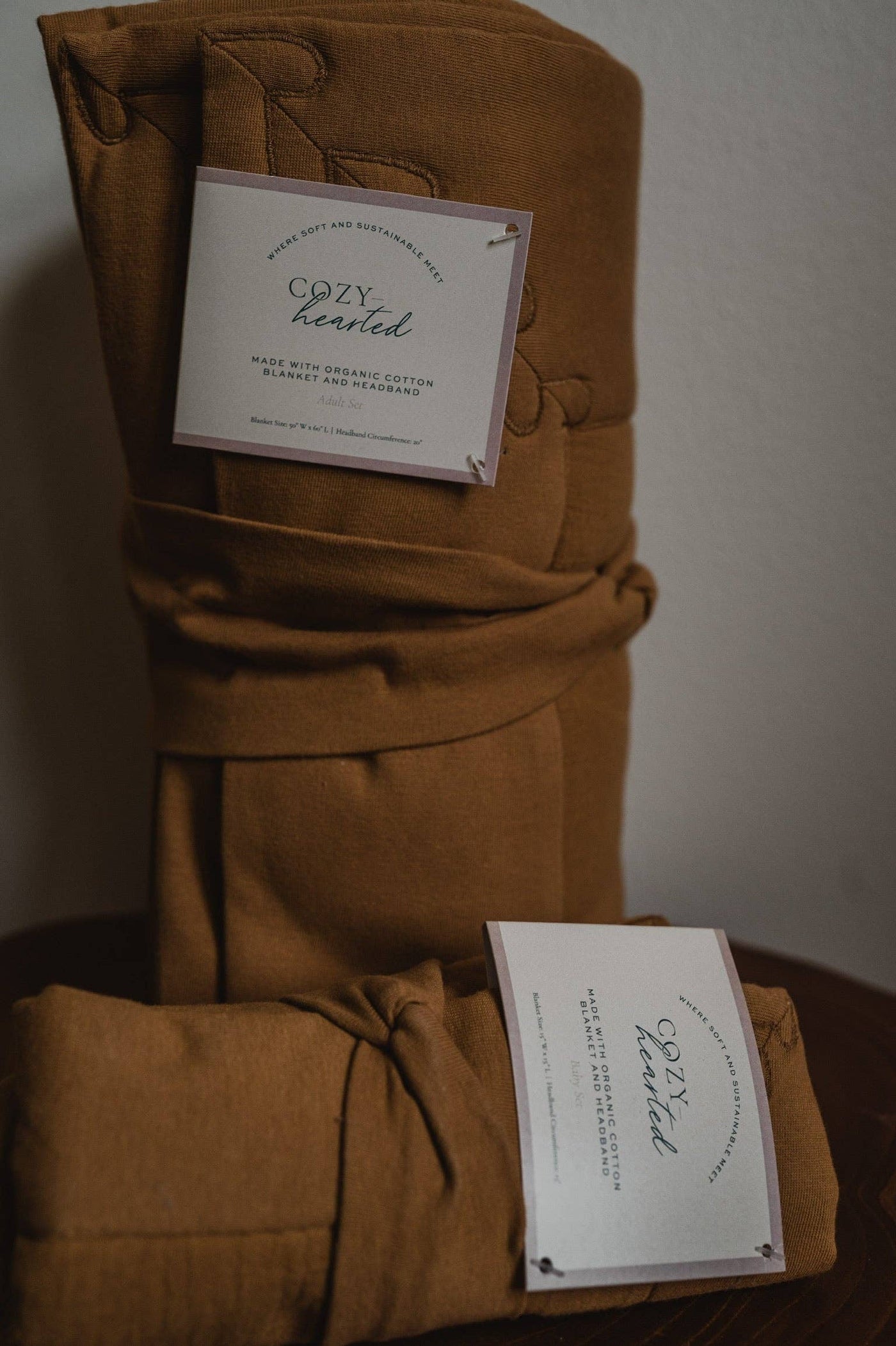 The Cozy: Organic Cotton Blanket: Gold