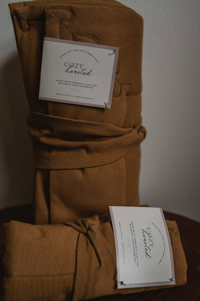 The Cozy: Organic Cotton Blanket: Tan