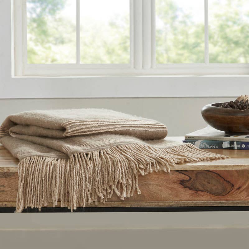 Soho Faux Mohair Throw Blanket I 50"x 70" I Chocolate: Chocolate Pecan *