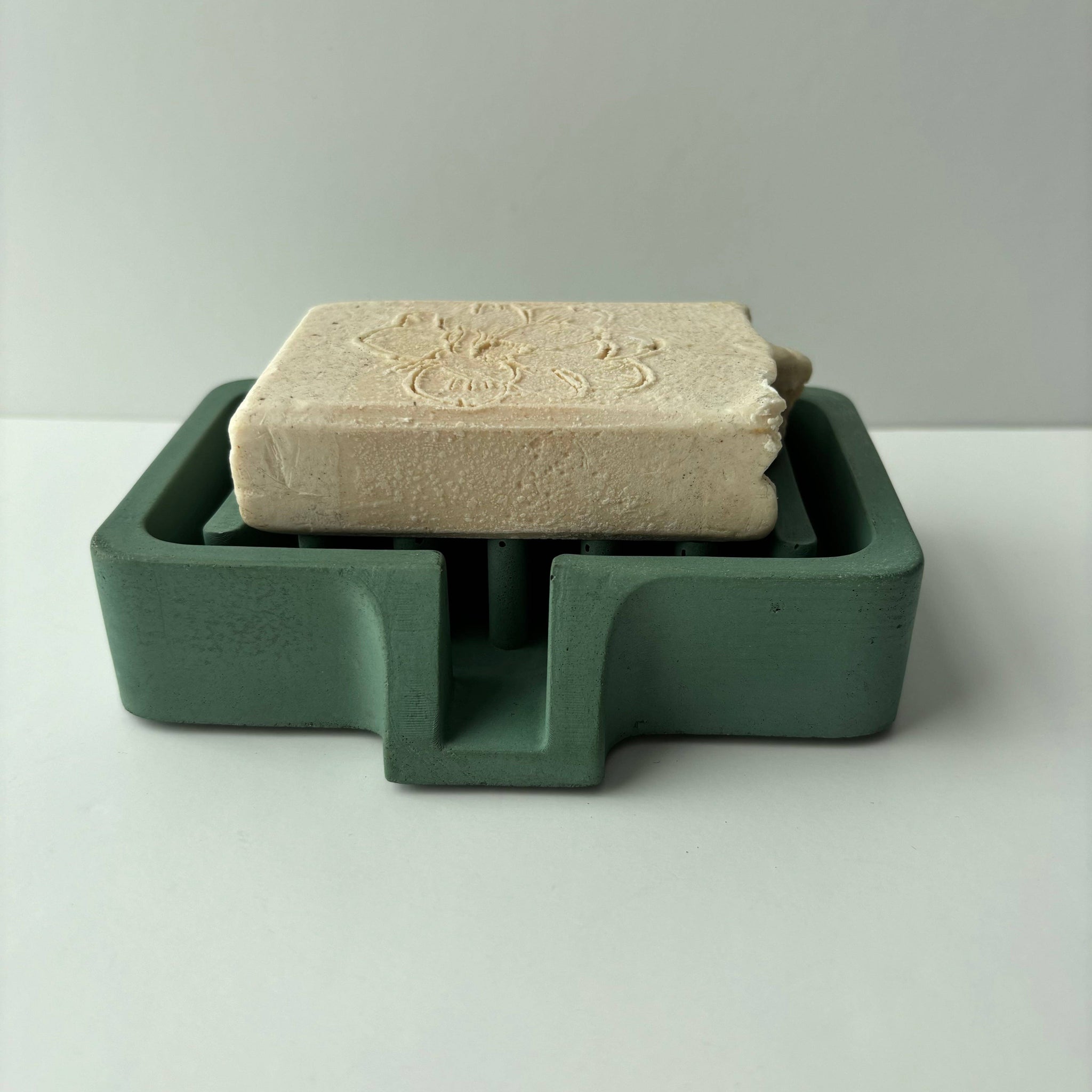 Soap Holder | Concrete Soap Dish: White Gray Marble