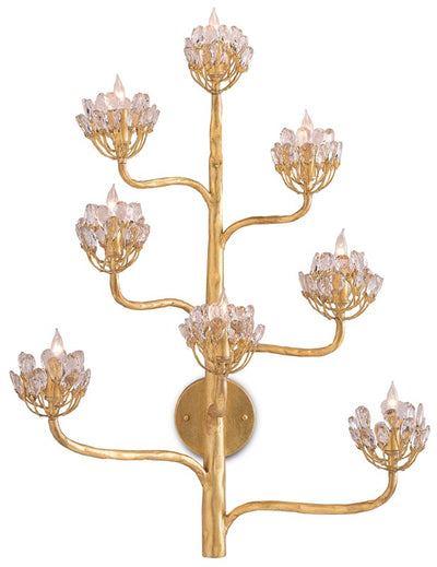 Agave Americana Gold Wall Sconce by Currey & Co.