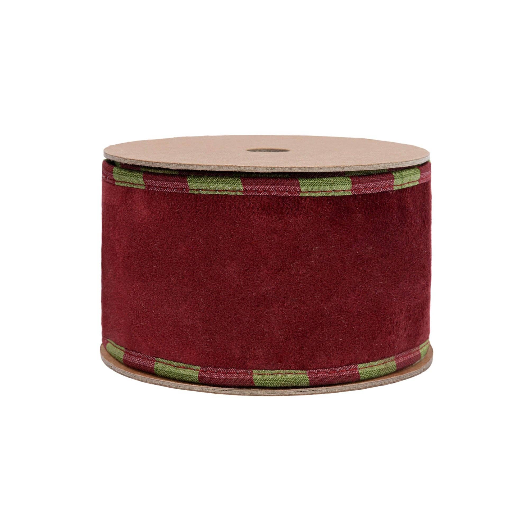 Wired Ultrasuede Velvet with Aspen Check Piping, 10yd Roll