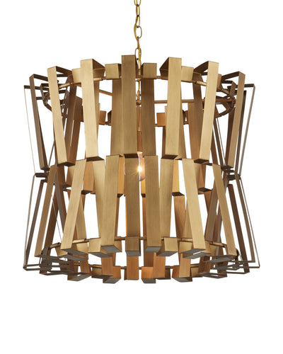 Chaconne Brass Chandelier by Currey & Co.