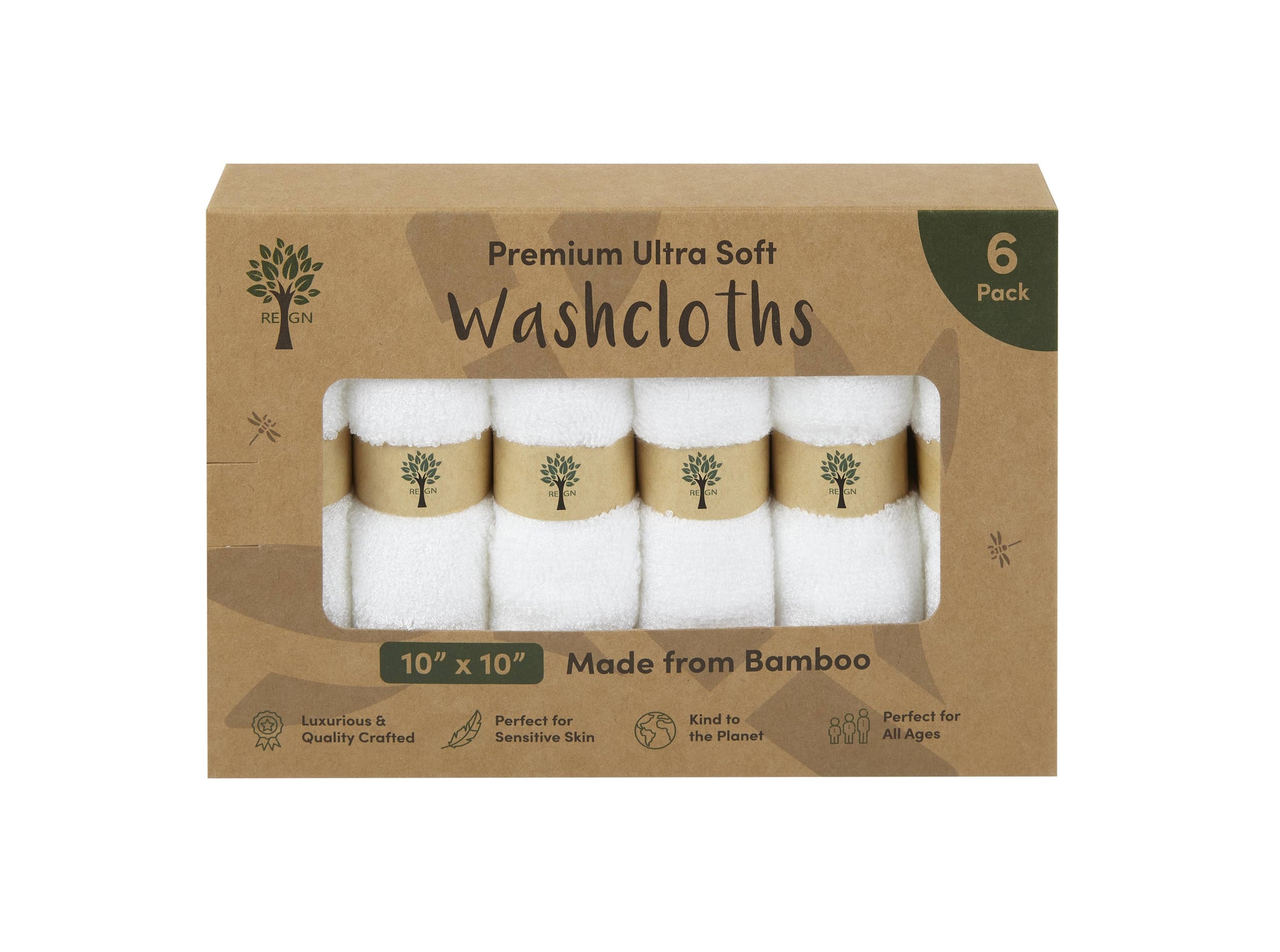 Bamboo Face Cloths - 6 Pack *
