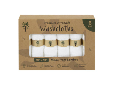 Bamboo Face Cloths - 6 Pack