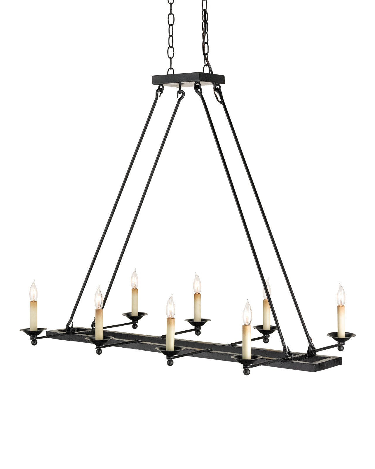 Houndslow Black Rectangular Chandelier by Currey & Co. *