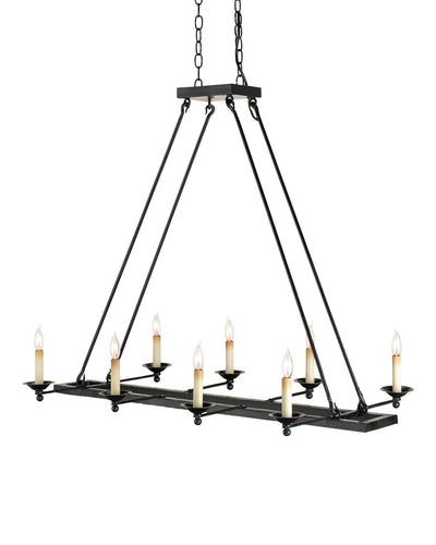 Houndslow Black Rectangular Chandelier by Currey & Co.