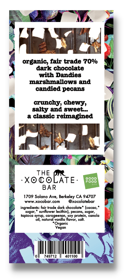 Vegan Rocky Road Bar - Organic Fair Trade Dark Chocolate *