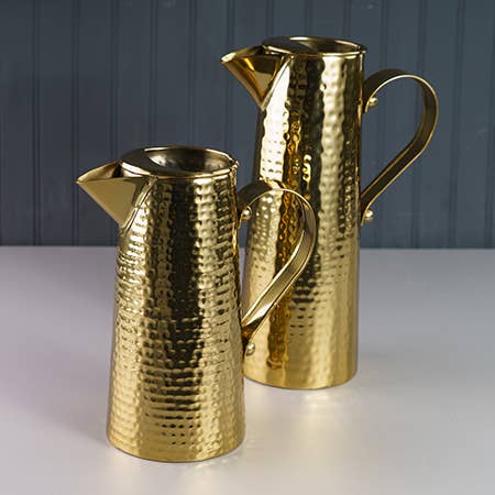 Gold Hammered Pitcher *