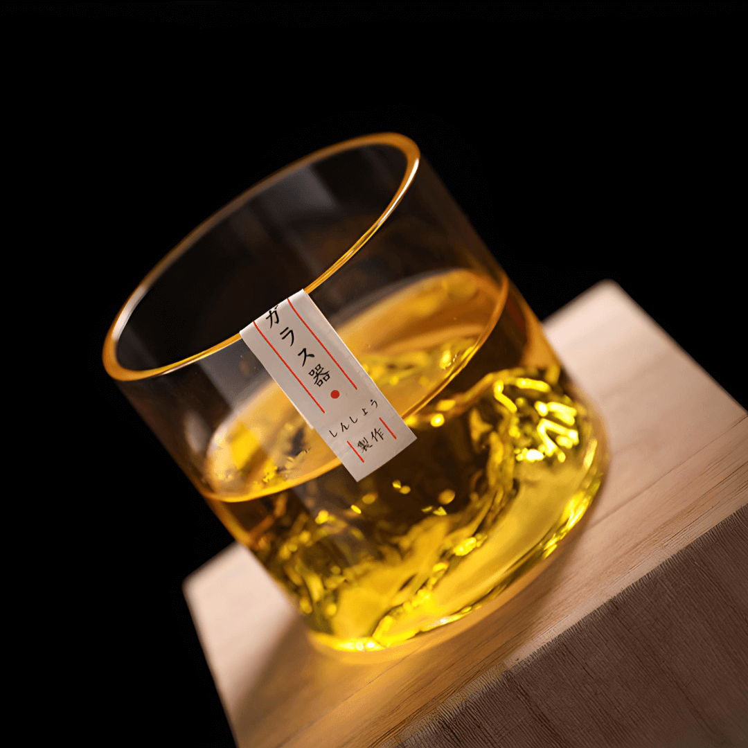 Mount Fuji Japanese Crystal Whisky Glass