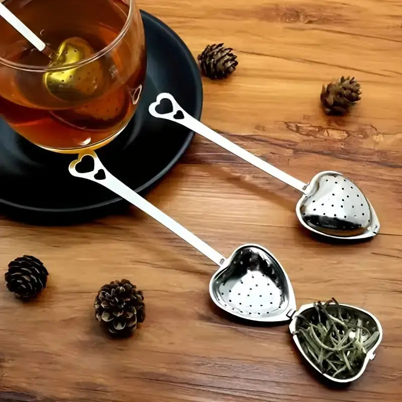 Heart-Shaped Stainless Steel Tea Strainer, chai strainer *