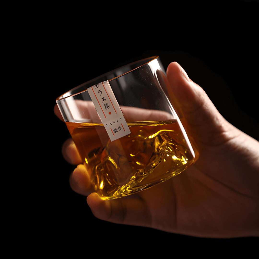 Mount Fuji Japanese Crystal Whisky Glass *