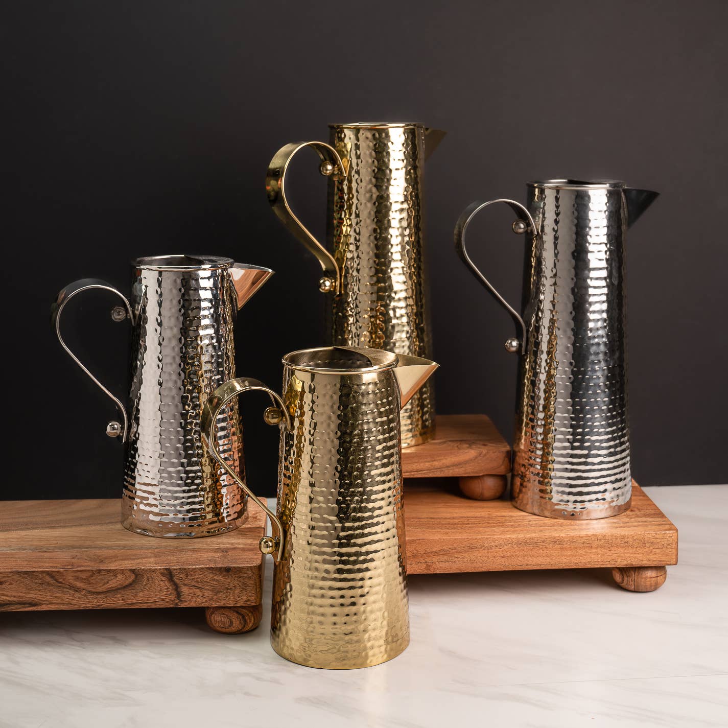 Gold Hammered Pitcher *