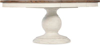 Casual Dining Americana Round Pedestal Dining Table w/1-22in leaf by Hooker Furniture