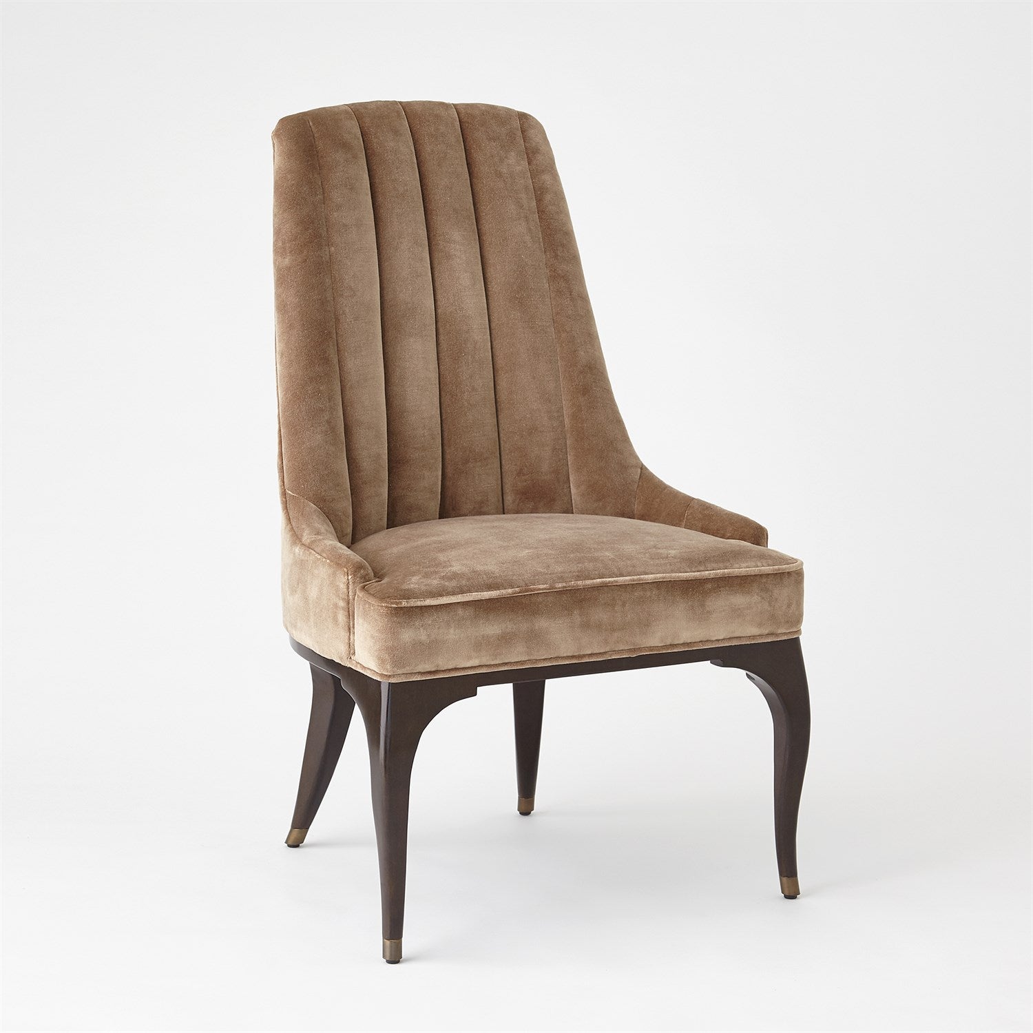 Channel Tufted Dining Chair-Mushroom by Global Views *