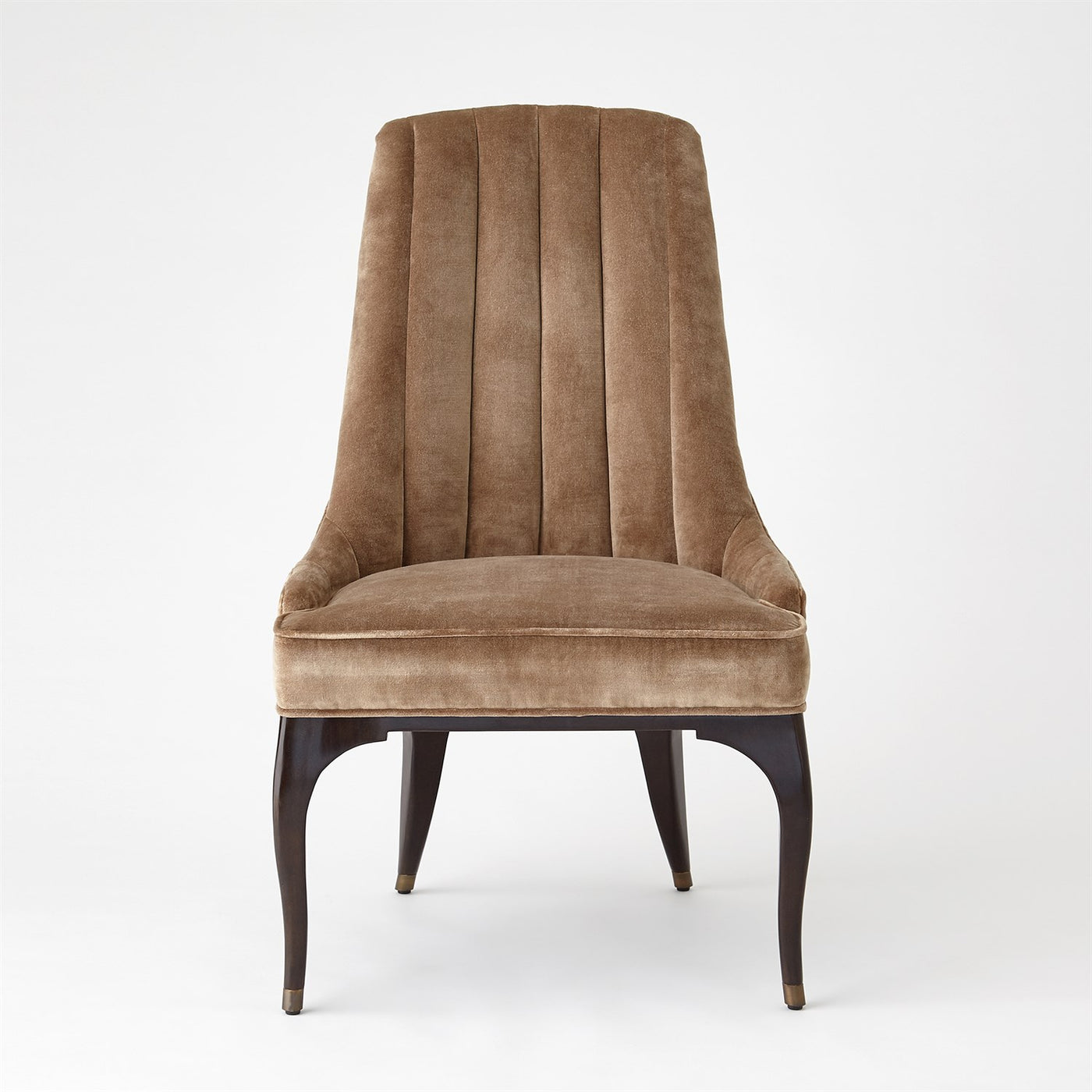 Channel Tufted Dining Chair-Mushroom by Global Views