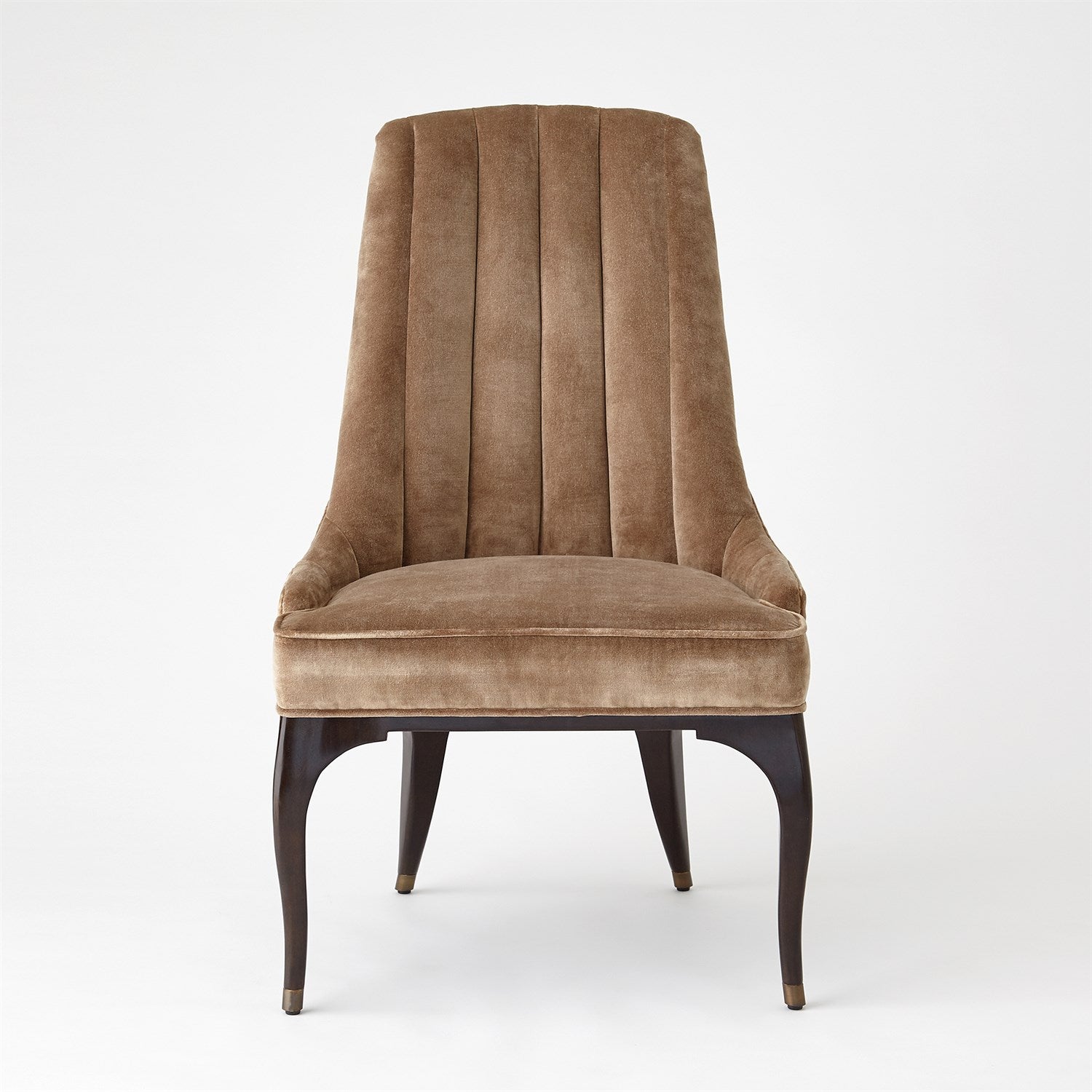 Channel Tufted Dining Chair-Mushroom by Global Views *