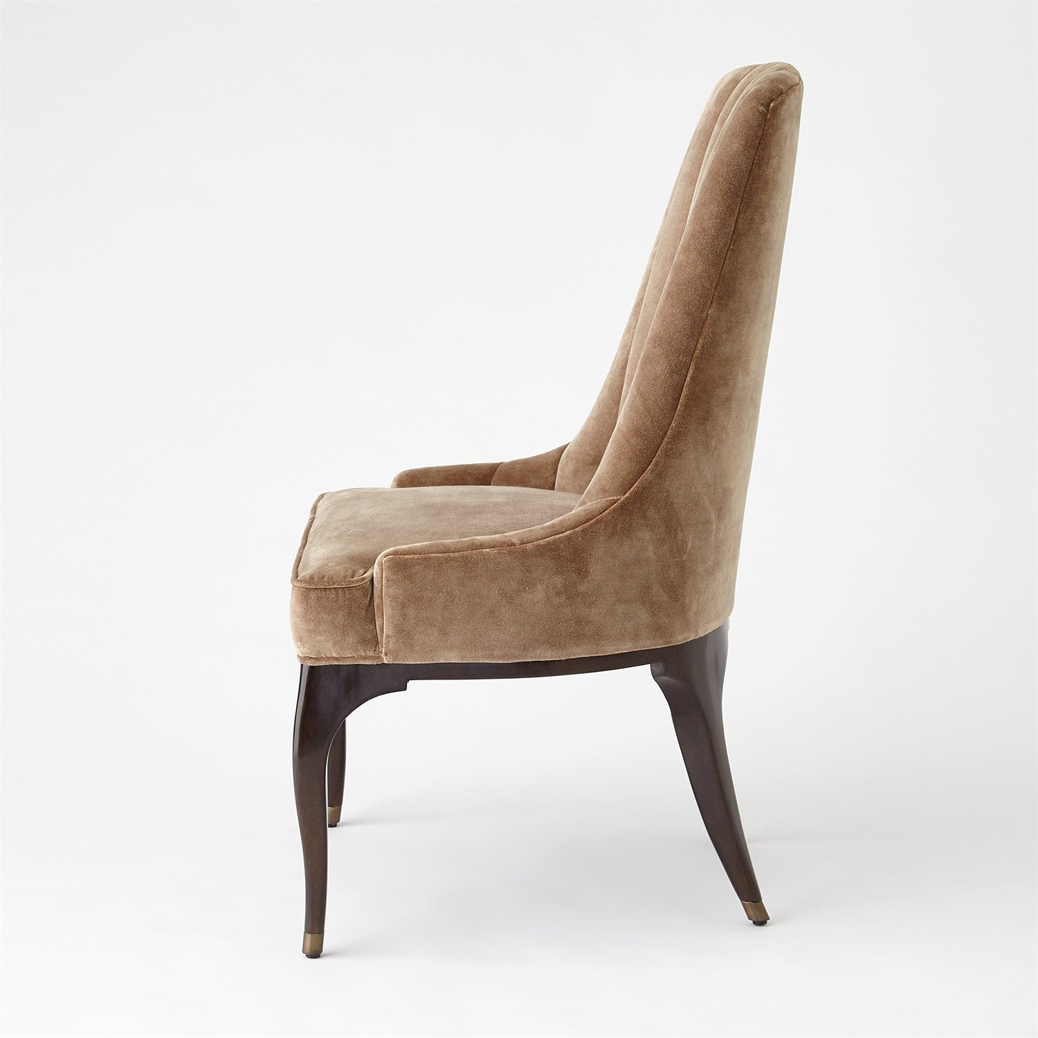 Channel Tufted Dining Chair-Mushroom by Global Views *