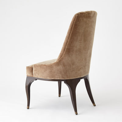 Channel Tufted Dining Chair-Mushroom by Global Views