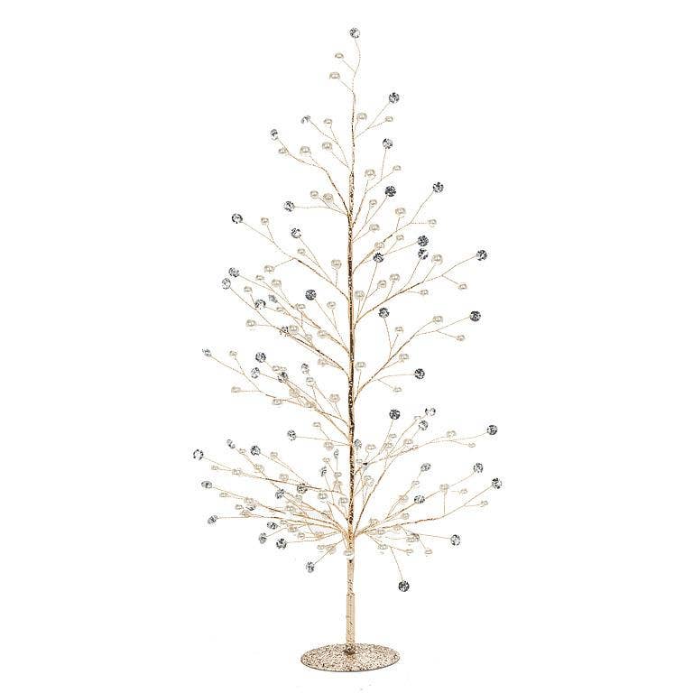 Pearl & Crystal Gem Tree-21"H