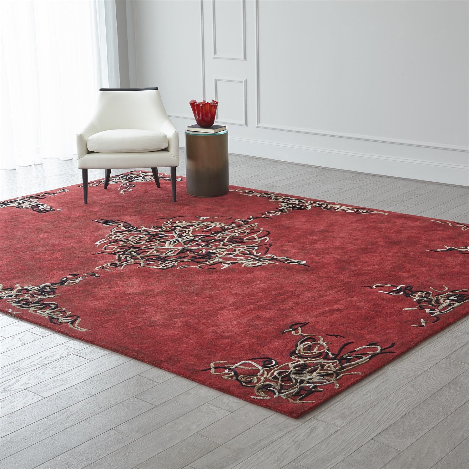 Parlor Rug-Deep Red by Global Views *