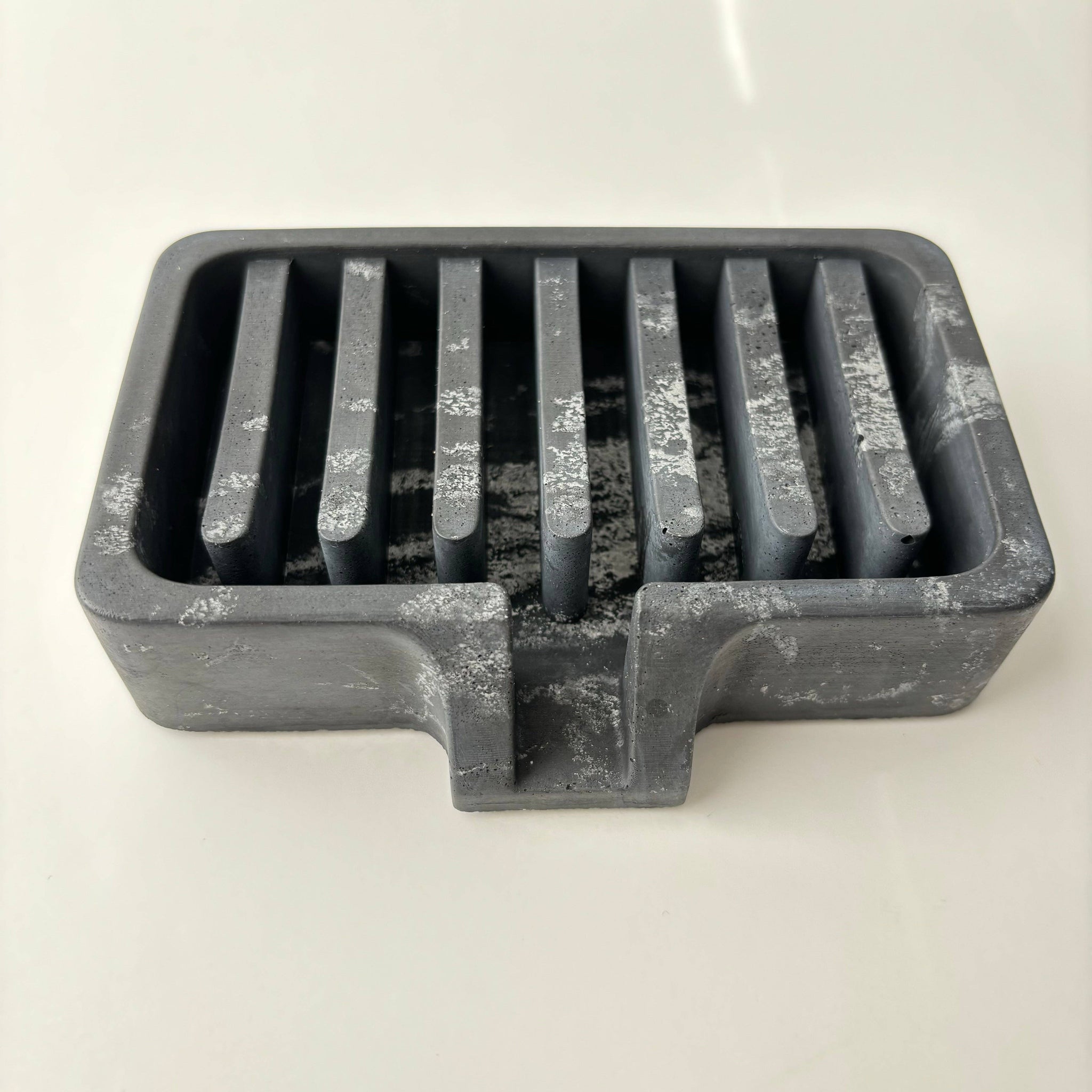 Soap Holder | Concrete Soap Dish: White Gray Marble