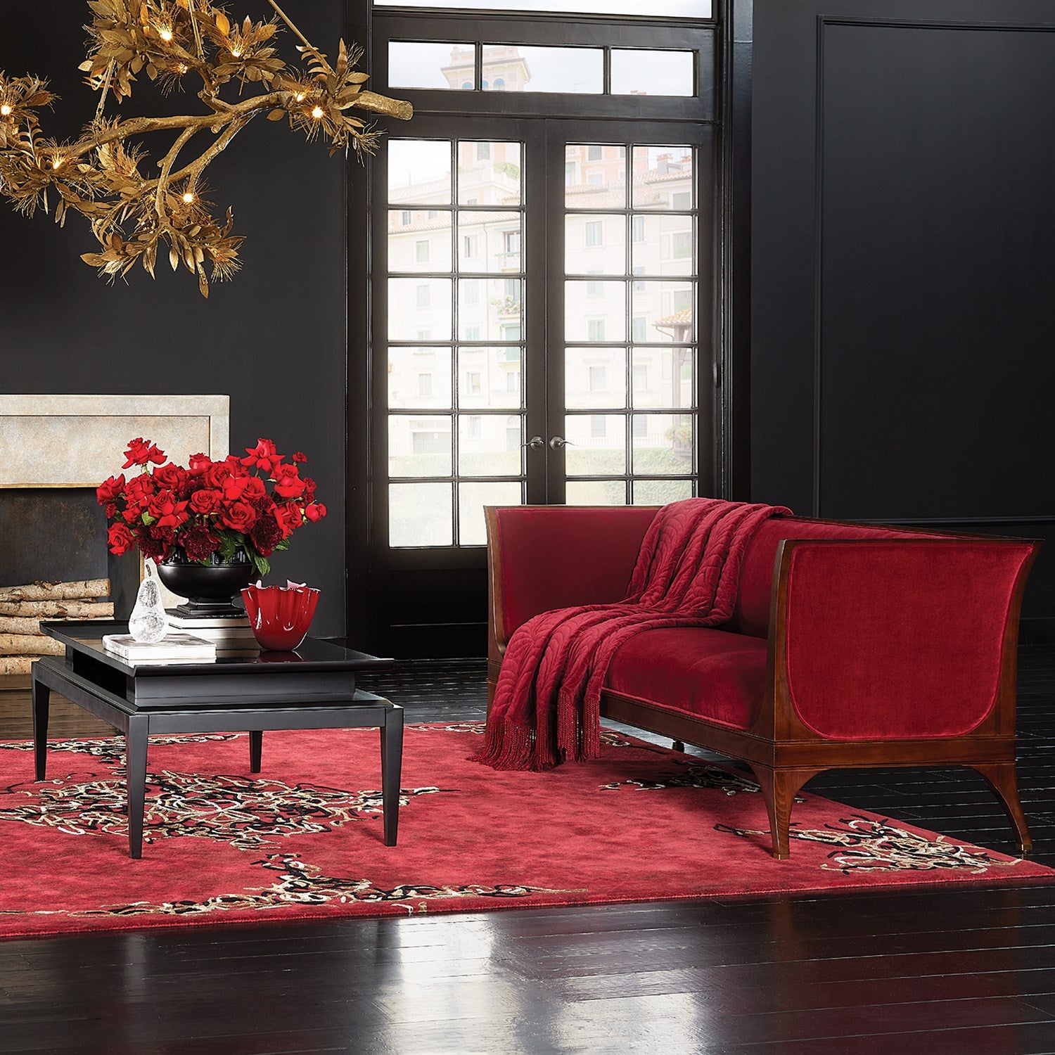 Parlor Rug-Deep Red by Global Views *